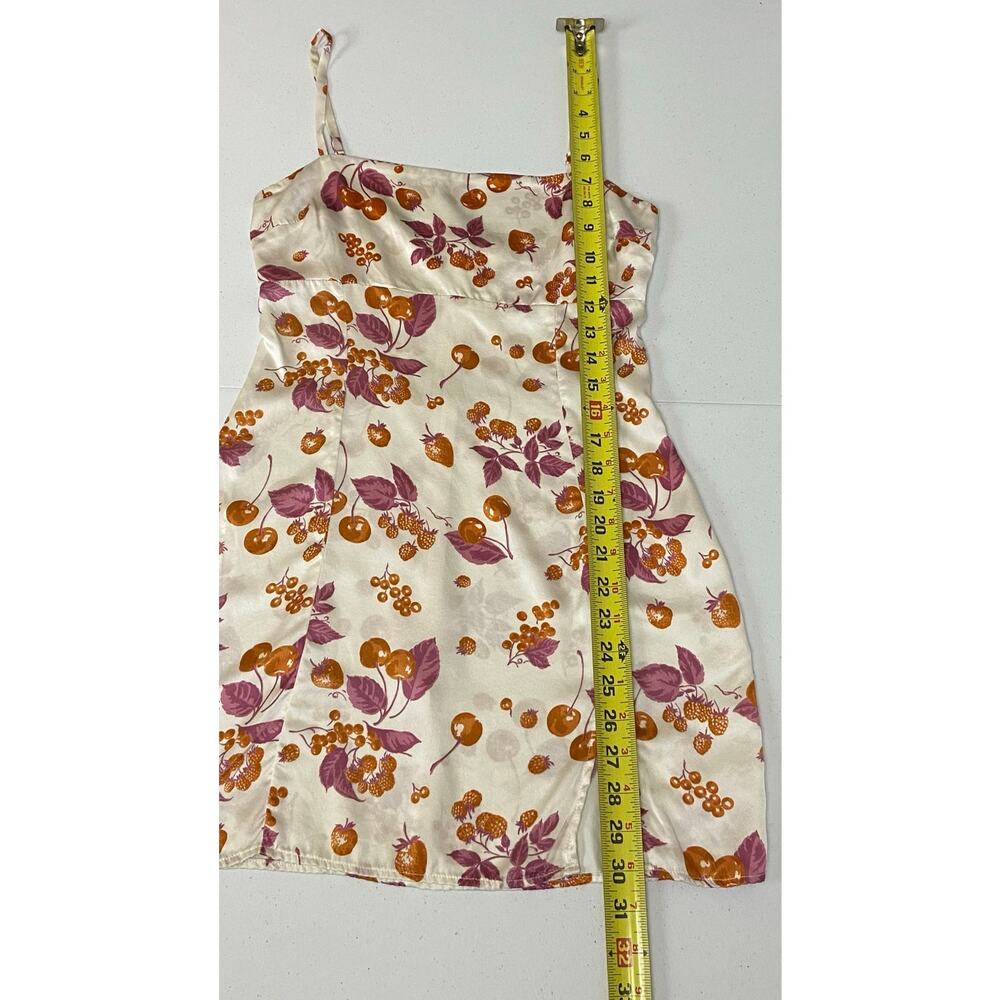 Reformation Jasmin Parfait Cherry 100% Silk Slip Mini Dress Size 0 - Picture 10 of 14